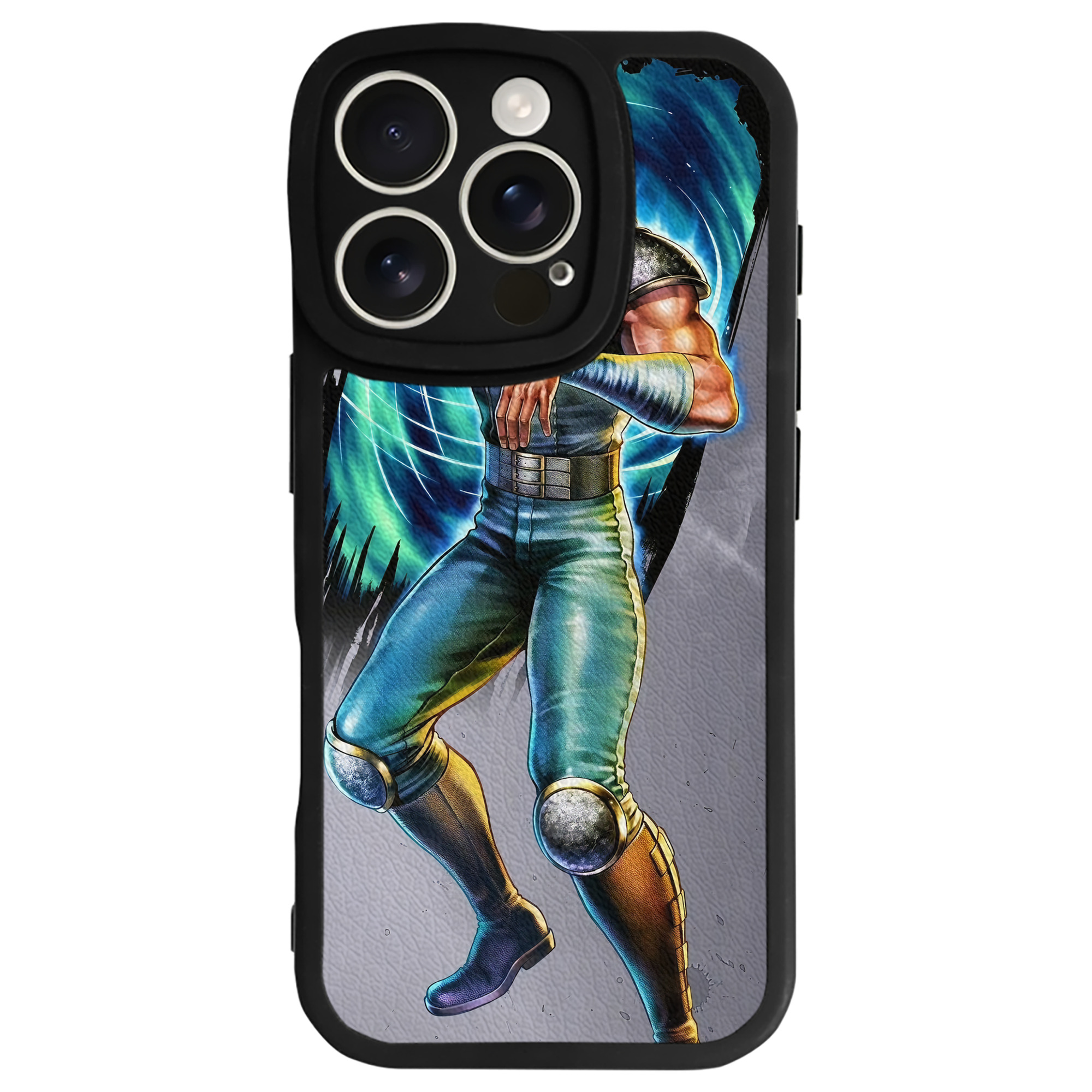（画像用） 北斗の拳 Fist of the North Star 【iPhone 16シリーズ対応】シリコンスマホケース（レザー調） 材質：シリコン